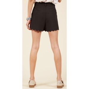ModCloth black scalloped shorts dressy retro high rockabilly pinup high waisted